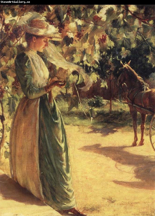 Charles Courtney Curran Woman with a horse